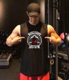 Muscleguys cotton sleeveless shirt tank top men's fitness shirt gym bodybuilding workout gym singlet vest Mart Lion Black M 