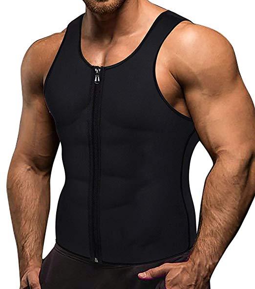  Men's Waist Trainer Vest Neoprene Corset Compression Sweat Body Shaper Slimming Shirt Workout Suit Mart Lion - Mart Lion