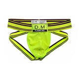 men's Underwear Gay Underpants Thong Jockstrap Breathable Mesh Tanga Hombre Underwear String Homme Erotic Mart Lion Fluorescent Green M 1pc