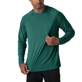 Men's Sun Protection T-shirts Summer UPF 50+ Long Sleeve Performance Quick Dry Breathable Hiking Fish UV-Proof Mart Lion Jade Green CN L(US M) China