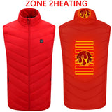 USB Electric Heated Vest Winter Smart Heating Jackets Men's Women Thermal Heat Clothing Hunting Coat P8101C Mart Lion ZONE 2HEATING 2 Asian size S China