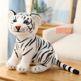 39/48/58cm Lovely Lion Tiger Leopard Plush Toys Cute Simulation Dolls Stuffed Soft Real Like Animal Toys Mart Lion 27cm sit white  