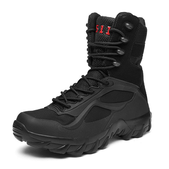Men's Military Tactical Military Leather Boots Special Force Tactical Desert Combat Waterproof Outdoor Shoes Ankle Mart Lion Sky blue 39 