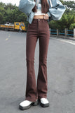 Women Flared Jeans Loose Denim Pants Bottom Straight High Waist Stretch Urban Female Flare Trouser 6 Color Mart Lion   