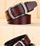 Men's Alloy Pin Buckle Belts for Jeans Leather Luxury Designer Waistband Casual Belt Mart Lion   