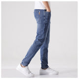 Summer Men Stretch Slim Jeans Cotton Casual Simple Trousers Denim Pants Streetwear Pants Classics Mart Lion   