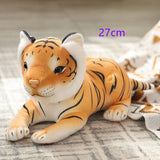 39/48/58cm Lovely Lion Tiger Leopard Plush Toys Cute Simulation Dolls Stuffed Soft Real Like Animal Toys Mart Lion 27cm lying yellow  