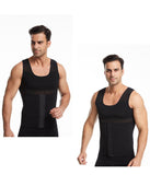 Hot Men's Compression Shirt Slimming Body Shaper Vest Fitness Workout Tank Tops Abs Abdomen Undershirts Body Shaper Mart Lion   