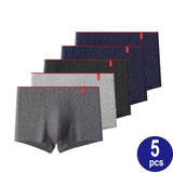 5 Pcs Men's Boxer Cotton Calzoncillos Hombre Underpants Lingerie Lots Boxershorts Majtki Meskie Panties Underwear Mart Lion TWK003-5pcs Asia L(40-55kg) 