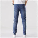 Summer Men Stretch Slim Jeans Cotton Casual Simple Trousers Denim Pants Streetwear Pants Classics Mart Lion   