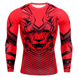 Men's Long Sleeve T-shirts Gym Clothing Sportswear Sporting Cry Fit Running Rashguard Sport Compression Mart Lion TC191 L 