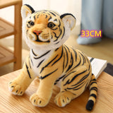39/48/58cm Lovely Lion Tiger Leopard Plush Toys Cute Simulation Dolls Stuffed Soft Real Like Animal Toys Mart Lion 33cm sit yellow  