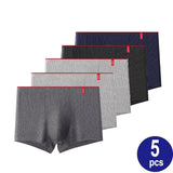 5 Pcs Men's Boxer Cotton Calzoncillos Hombre Underpants Lingerie Lots Boxershorts Majtki Meskie Panties Underwear Mart Lion TWK002-5pcs Asia L(40-55kg) 