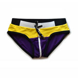 Briefs Ropa Interior Hombre Men's Swim Trunks Calzoncillos Swimwear Gay Lingerie Patchwork Underwear Cuecas Masculinas Mart Lion Yellow M 