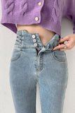 High Waist Mom Jeans Women Boyfriends Straight Elastic Femme Cotton Slim Vintage Trend Denim Pants Vaqueros Mujer Mart Lion   
