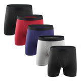 Men's Boxers Lingerie Boxer Briefs Long Bokserki Meskie Underwear Ropa Interior Hombre Underpants Cotton Panties Shorts Mart Lion e003-5pcs Asia XL 