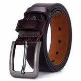 Belt for Men's Women Genuine leather Alloy Metal Pin Buckle Waist Betls Straps Mart Lion Auburn China 100cm