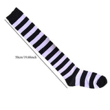 Striped Over Knee High Socks Women Girl Stripe Stripe Stocking Cotton Over The Knee Thigh High Stocking Mart Lion   