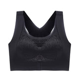 Women Posture Corrector Bras Push Up Brassiere Seamless Underwear Lace Wirefree Bralette One-Piece Cross Back Tank Tops Mart Lion Black M China|One Size