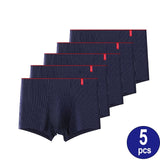 5 Pcs Men's Boxer Cotton Calzoncillos Hombre Underpants Lingerie Lots Boxershorts Majtki Meskie Panties Underwear Mart Lion TWK006-5pcs Asia L(40-55kg) 
