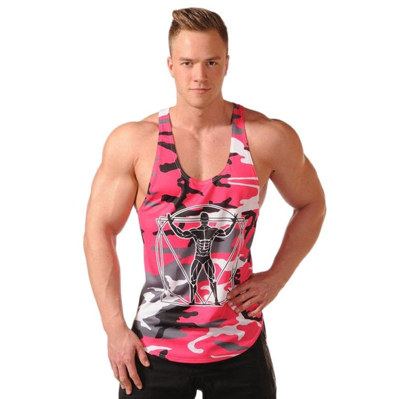  Men's Bodybuilding Tank Tops Camouflage Sleeveless Shirt Gym Fitness Workout Singlet Vest Undershirt Quick Dry Training Clothing Mart Lion - Mart Lion
