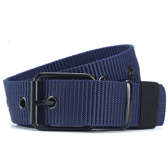 Men's Belts Army Military Canvas Nylon Webbing Tactical Belt Casual Designer Unisex Belts Sports Strap Jeans Mart Lion Navy Blue China 120cm