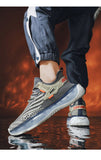 Real Explosive Men's Shoes Soft Soled Sports Casual Flying Woven Mesh Breathable Foreign Trade Mart Lion   