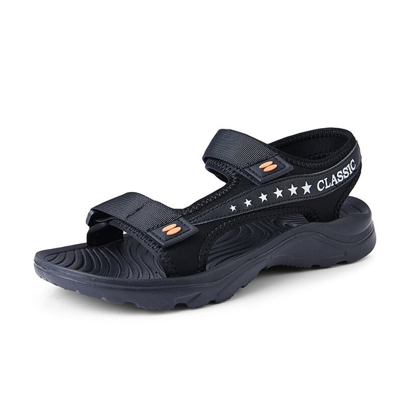 Men's Sandals Summer Shoes Trendy Slippers Breathable Beach Flip Flops Casual Slip-on Flats Sandals Mart Lion Black 39 