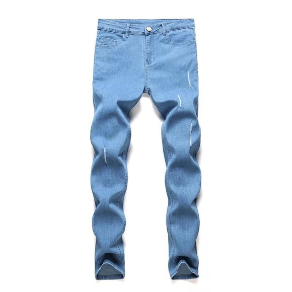 Blue Jeans Men Stretch Skinny Denim Pants Autumn Classical  Jeans Mart Lion   