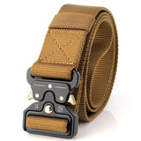 Tactical Belt Military Nylon Waist Outdoor Belt Survival Accessories Quick Release Magnetic Buckle Belts for Men's Army Black Mart Lion   