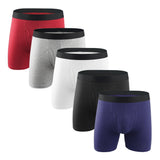 Men's Boxers Lingerie Boxer Briefs Long Bokserki Meskie Underwear Ropa Interior Hombre Underpants Cotton Panties Shorts Mart Lion e004-5pcs Asia XL 