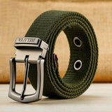 Canvas Military Tactical Belt Men's Alloy Pin Buckle Stripe Jeans Belts Women Outdoor Belts Mart Lion Army Green China 100cm