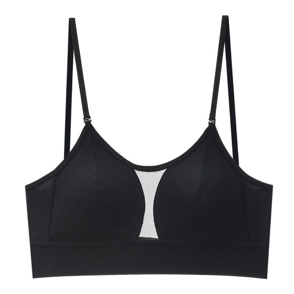 Women Backless Bra Invisible Bralette Seamless Push Up Lingerie Wireless Thin Cup Hollow Lace Underwear Low Back Brassiere Mart Lion Black l China