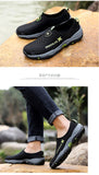 Summer Mesh Shoes Men's Sneakers Lightweight Breathable Walking Footwear Slip-On Casual Mart Lion   