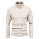 Autumn And Winter Turtleneck Warm Solid Color sweater Men's Sweater Slim Pullover Knitted sweater Bottoming Shirt MartLion   