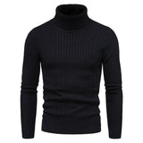 Autumn And Winter Turtleneck Warm Solid Color sweater Men's Sweater Slim Pullover Knitted sweater Bottoming Shirt MartLion   