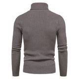 Autumn And Winter Turtleneck Warm Solid Color sweater Men's Sweater Slim Pullover Knitted sweater Bottoming Shirt MartLion   