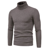 Autumn And Winter Turtleneck Warm Solid Color sweater Men's Sweater Slim Pullover Knitted sweater Bottoming Shirt MartLion   