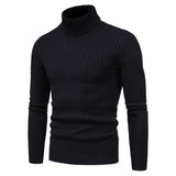 Autumn And Winter Turtleneck Warm Solid Color sweater Men's Sweater Slim Pullover Knitted sweater Bottoming Shirt MartLion   