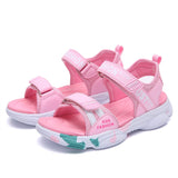 Kids Sandals Breathable Girs Soft Children's Shoes Outdoor Beach Kids Lightweight Mart Lion 9901 pink 27 CN