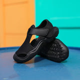 Summer Boys Sandals Kids Shoes Beach Mesh Baby Soft Light Sports Girls Hollow Sneakers Mart Lion A19 black 22 CN