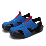 Summer Candy Color Boys Sandals Kids Shoes Beach Mesh Sports Girls Hollow Sneakers Mart Lion L7 dark blue 22 CN