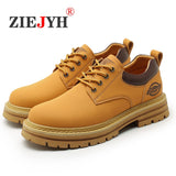 Men's Casual Shoes Leather Sneakers Loafers Soft Flat Handmade Outdoor Breathable Walking Classic Mart Lion   