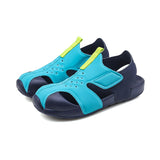Summer Candy Color Boys Sandals Kids Shoes Beach Mesh Sports Girls Hollow Sneakers Mart Lion L7 blue 22 CN