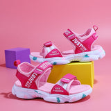 Non-slip Beach Shoes Children Sandals Girls Casual Kids Flowers Princess Flat Mart Lion   