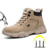 Breathable Winter Safety Work Boots Outdoor Protective Hiking Shoes Lightweight Men's Steel Toe Safety Mart Lion   