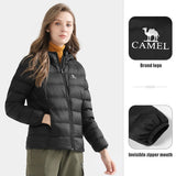 Jackets Women Men's Winter Coats Ultralight Windbreaker Warm Clothing Outwear Hiking Jacket Autumn MartLion Black Female S 