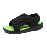 Summer Boys Sandals Kids Shoes Beach Mesh Baby Soft Light Sports Girls Hollow Sneakers Mart Lion A23 green 22 CN