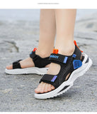 Summer Beach Water Children Sandals Shoes Lightweight Non-slip Soft Bottom Shading Leather Boys Girls Mart Lion   
