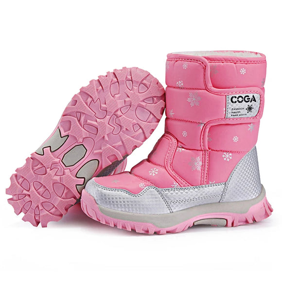 Girls Shoes Pink Boots Style Kids Snow Boot Winter Warm Fur Antiskid 0utsole Children Boots For Girls MartLion